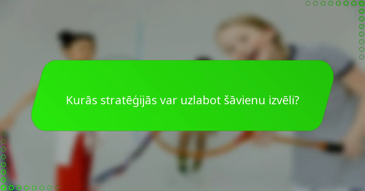 Kurās stratēģijās var uzlabot šāvienu izvēli?